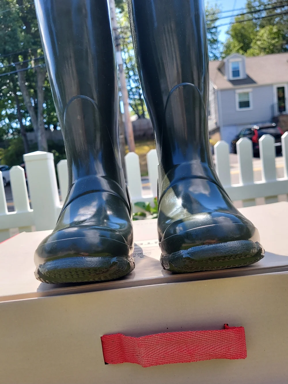 Hunter Olive Green Tall Waterproof Rain Boots Womens Big Girls Size 5 NWT Travel